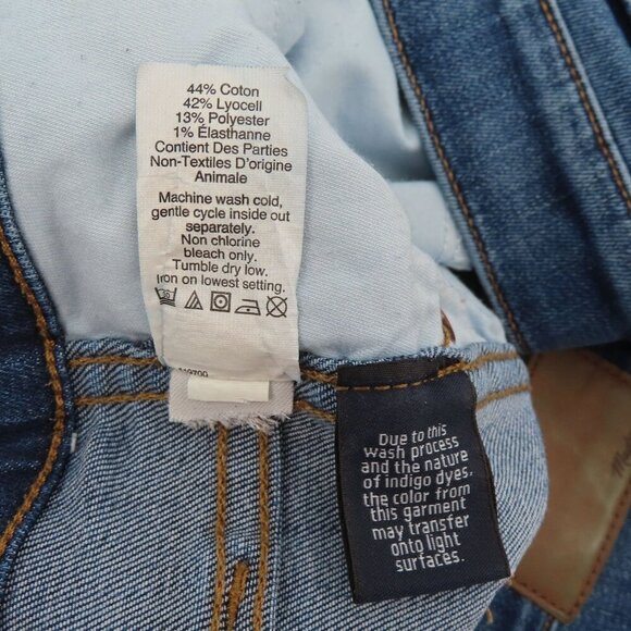 Madewell Women 32 10in High Rise Skinny Blue Denim Jeans Cotton Blend Pockets - Picture 9 of 11